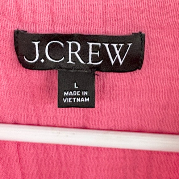 EUC J. Crew Gauze Popover Dress Pink Size Large - Picture 5 of 10